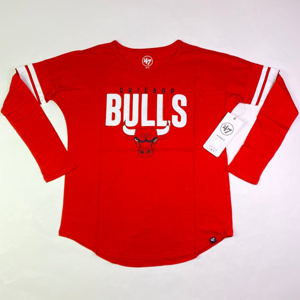 NWT Chicago Bulls Womens Court Side Tee Red Sz XS